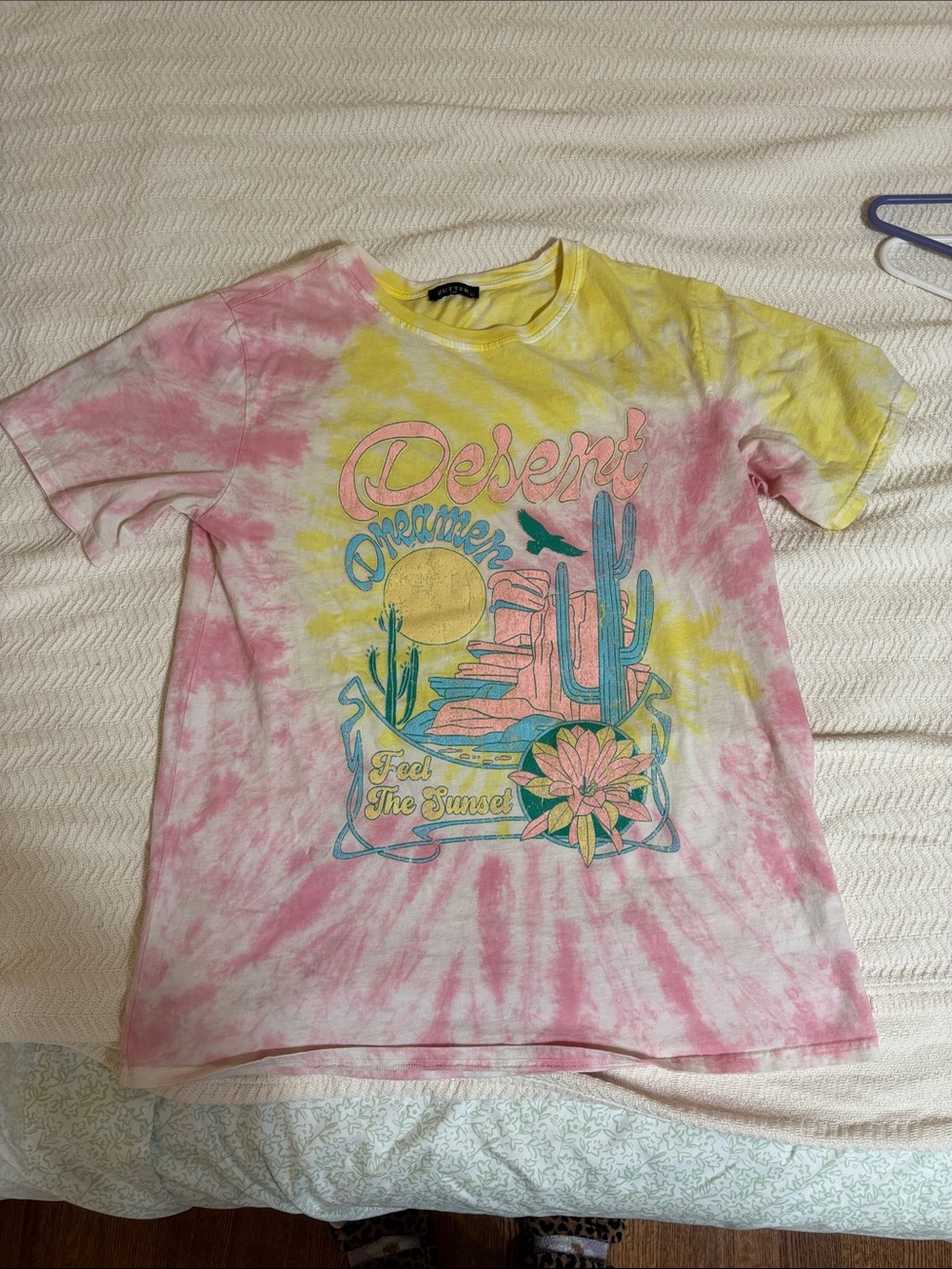 Desert Dreamer Tie-Dye Tee - Pink & Yellow